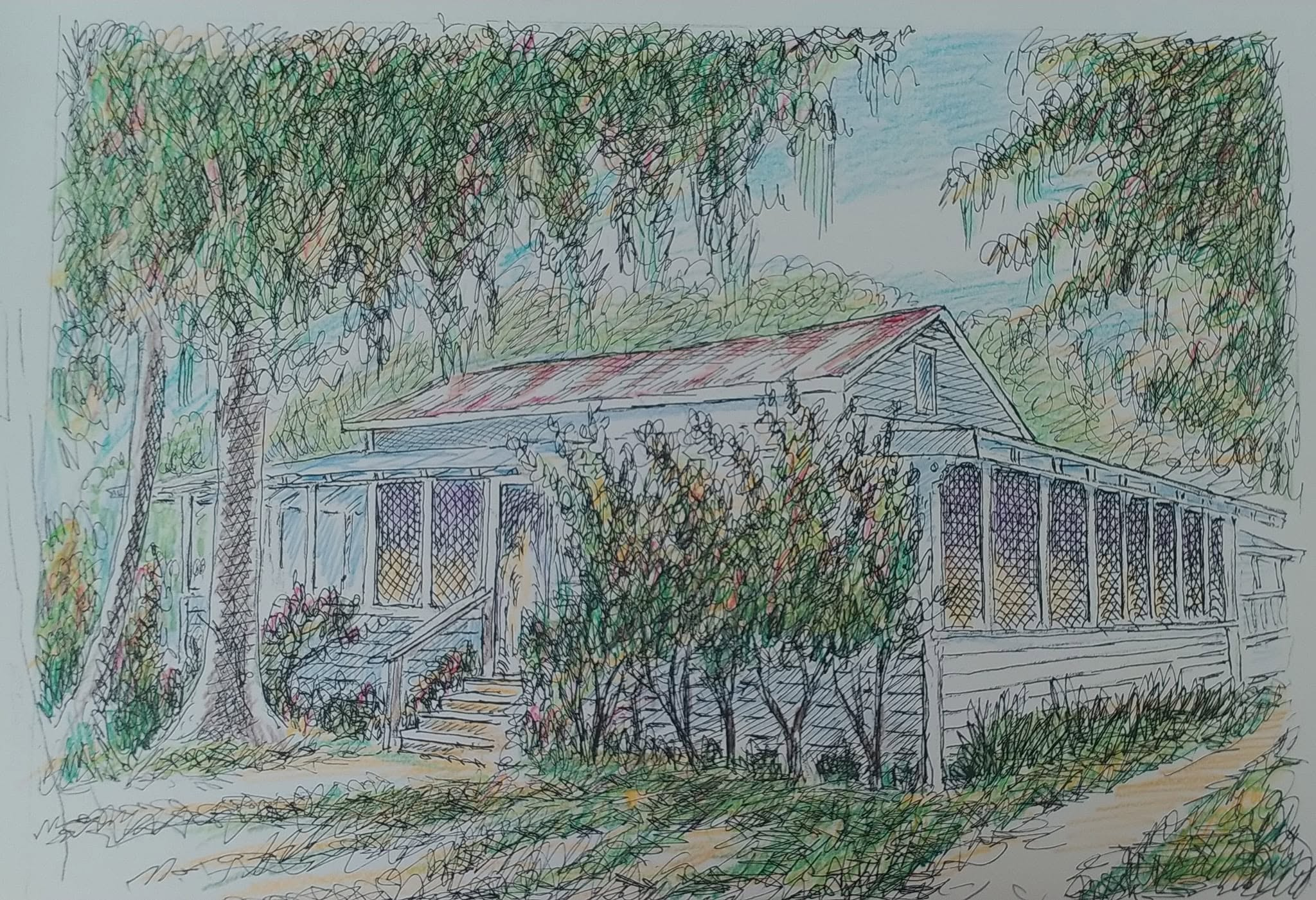 Drawing of 506 Martin by Glenn Miller