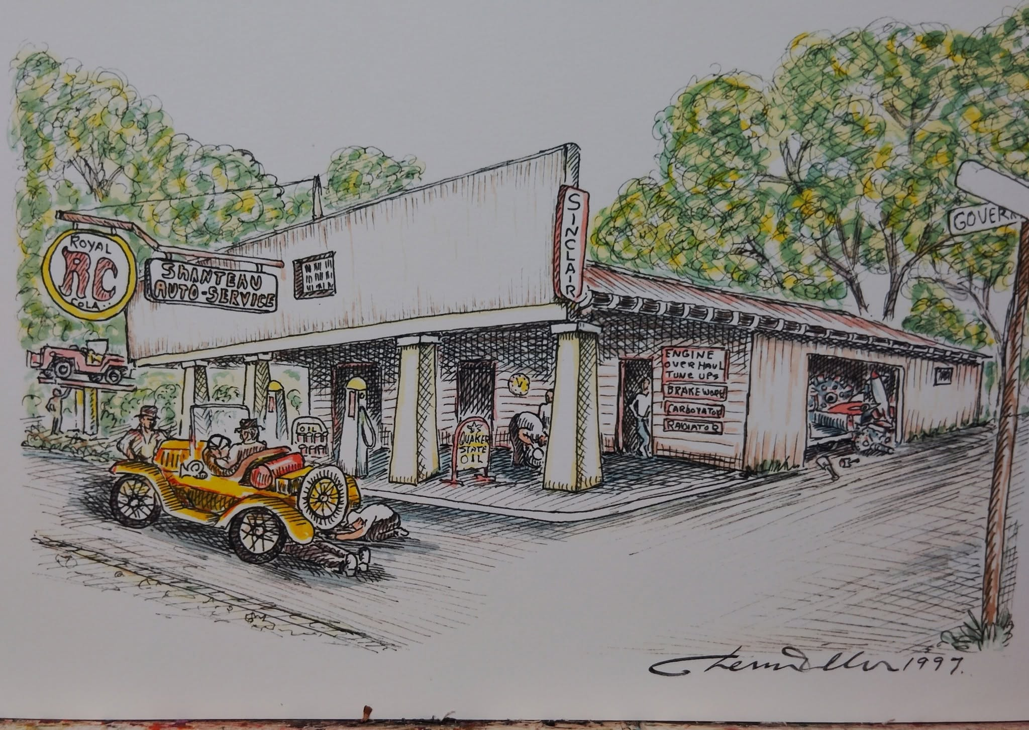 Shanteau Garage, artwork by Glenn Miller, 1997; commission for Bruce Pabon