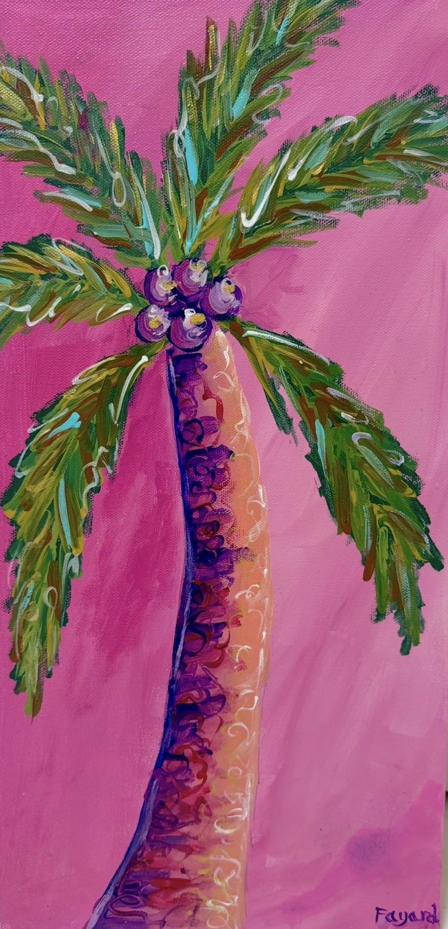 Palm artwork by Linda Fayard
