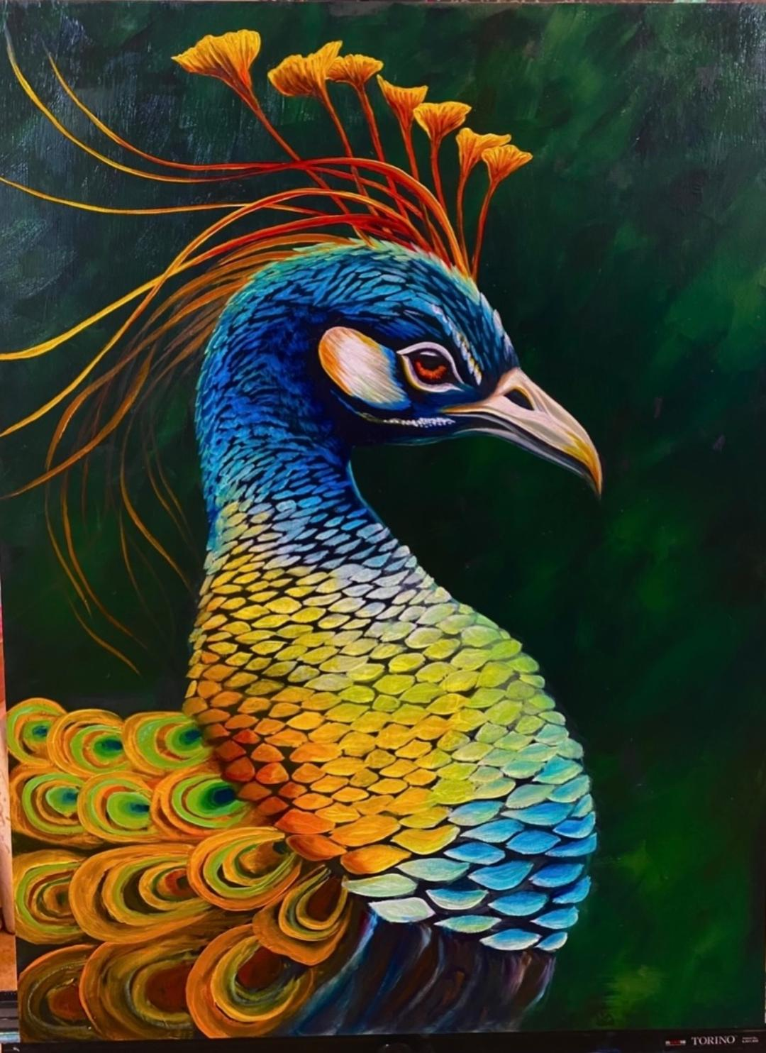 Magnificent Peacock by Linda Fayard