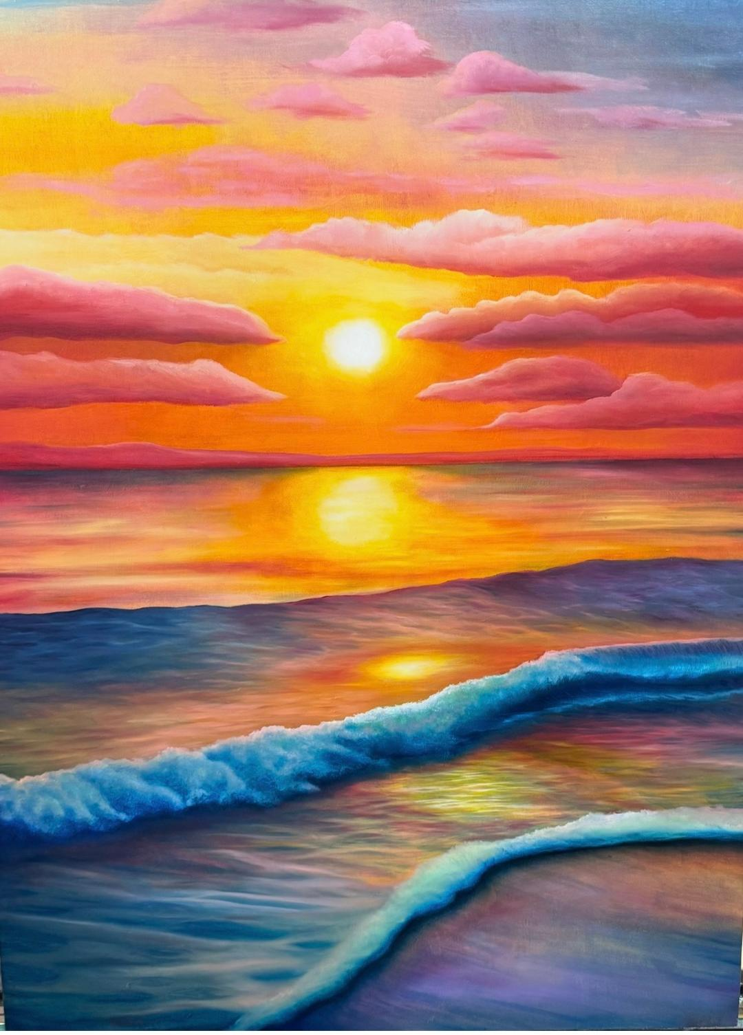 Gulf Sunset by Linda Fayard