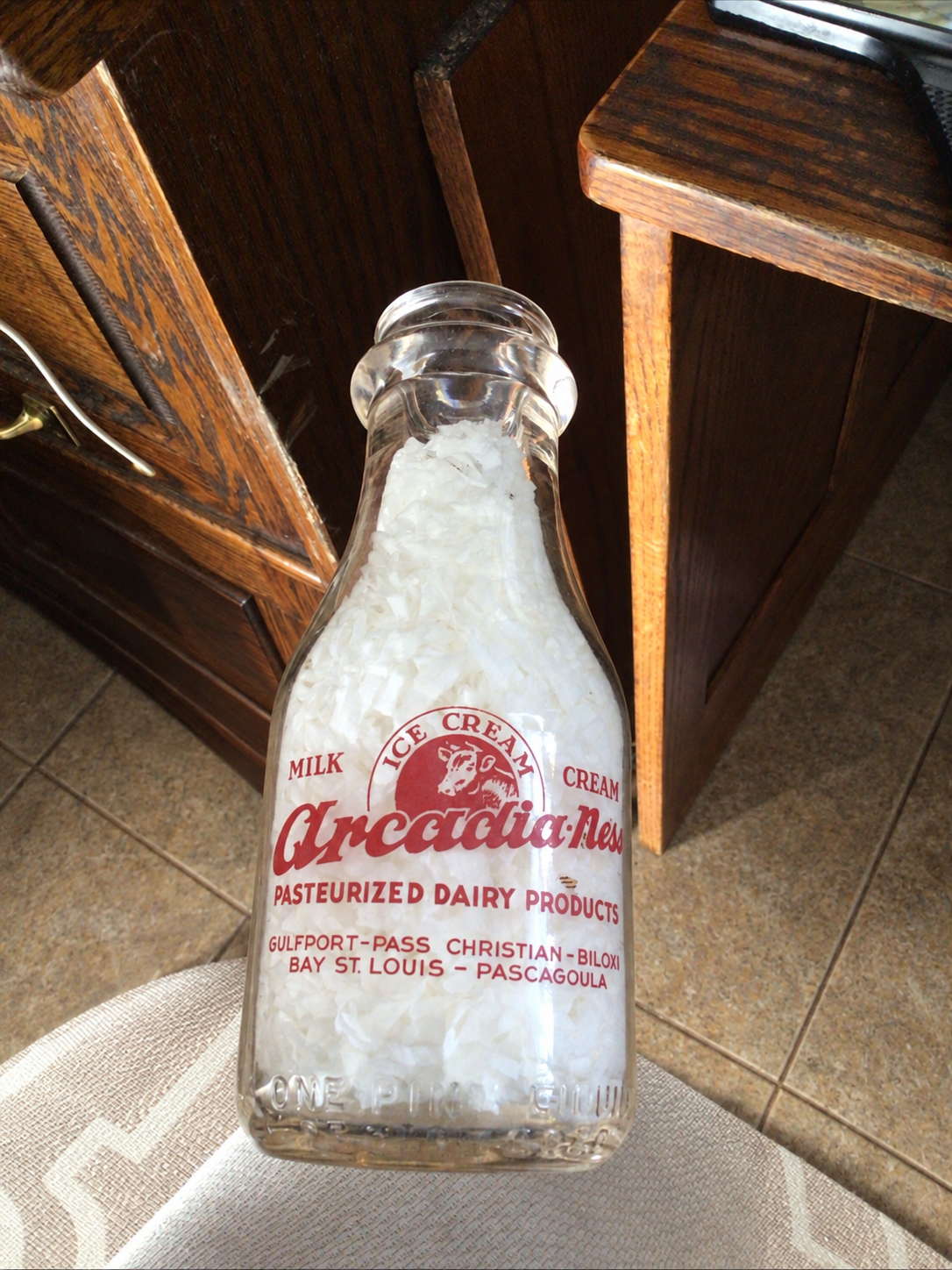 Arcadia-Ness Ice Cream pasteurized dairy products milk bottle