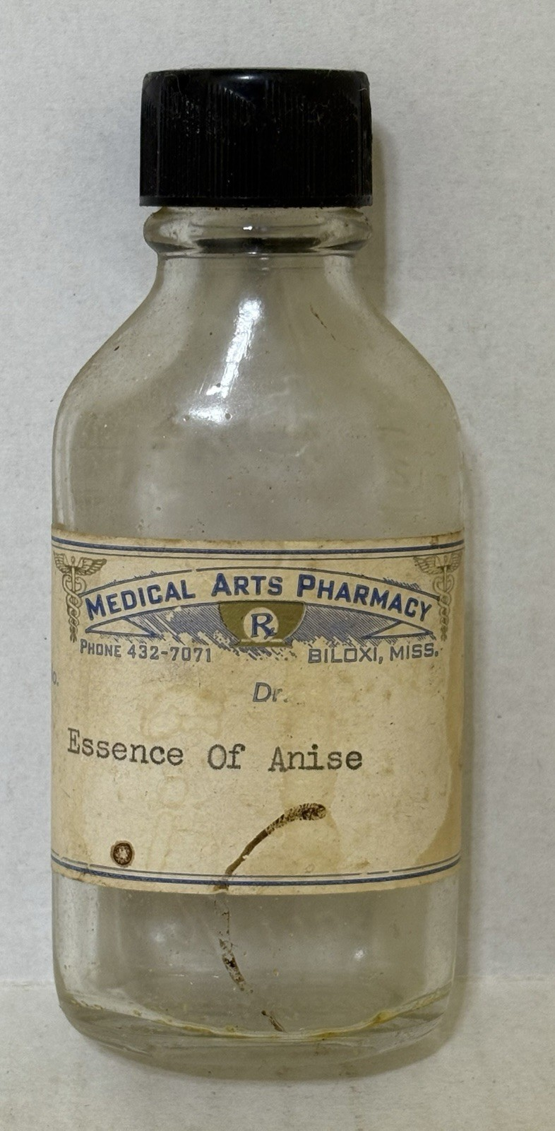 Medical Arts Pharmacy Biloxi, Mississippi Essence of Anise bottle
