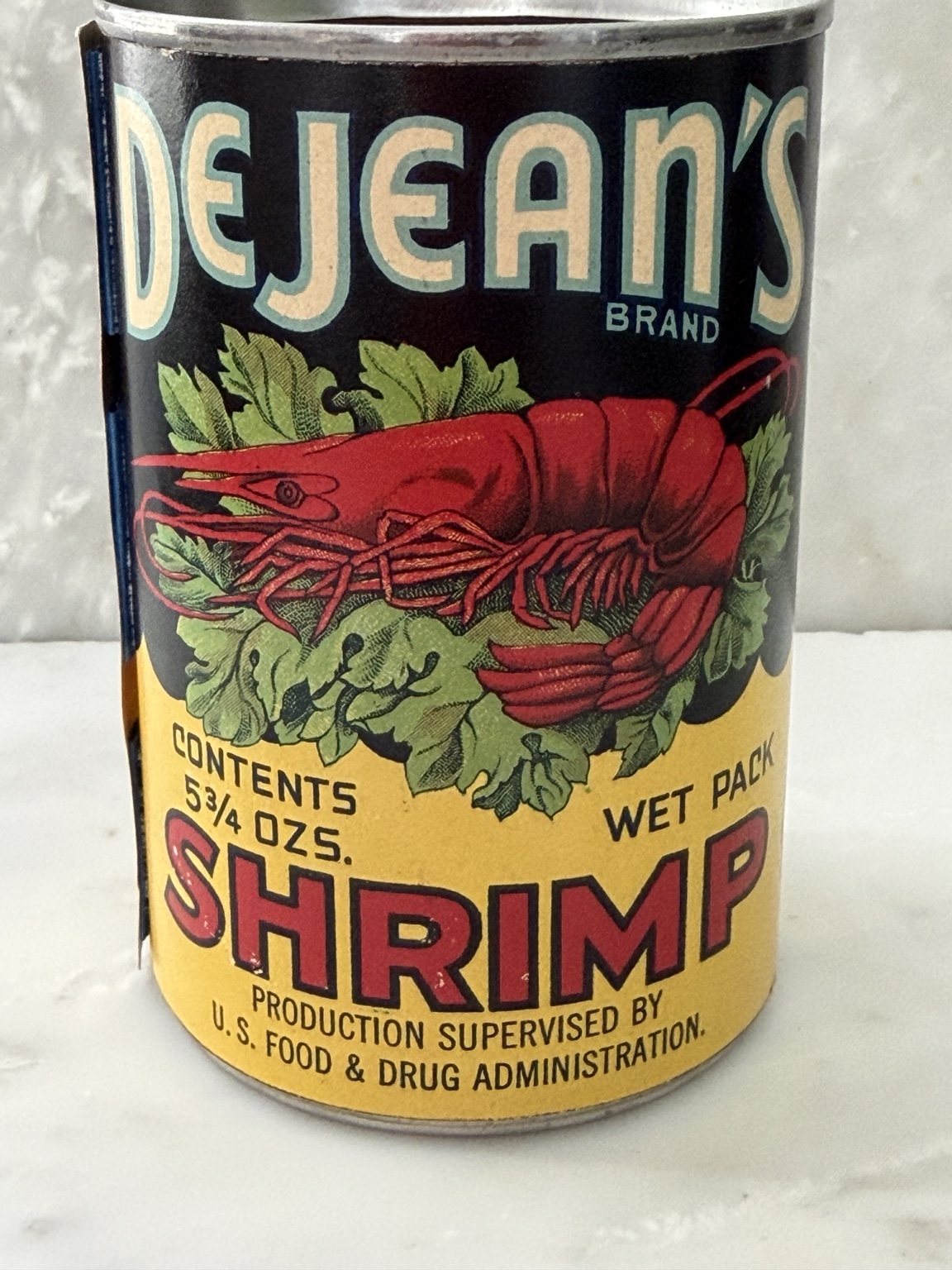 DeJean's Brand shrimp can